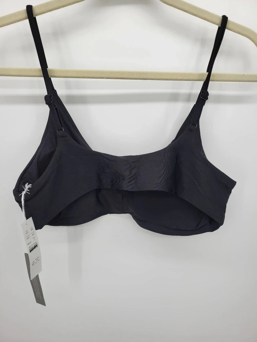 J Crew Lana bikini top in Classic Sculpt™ CI681 Size L Black NEW!